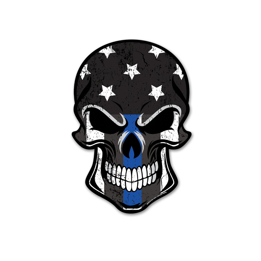 PUNISHER BLUE KRYPTEK CAMO SKULL VINYL DECAL MATTE STICKER UV